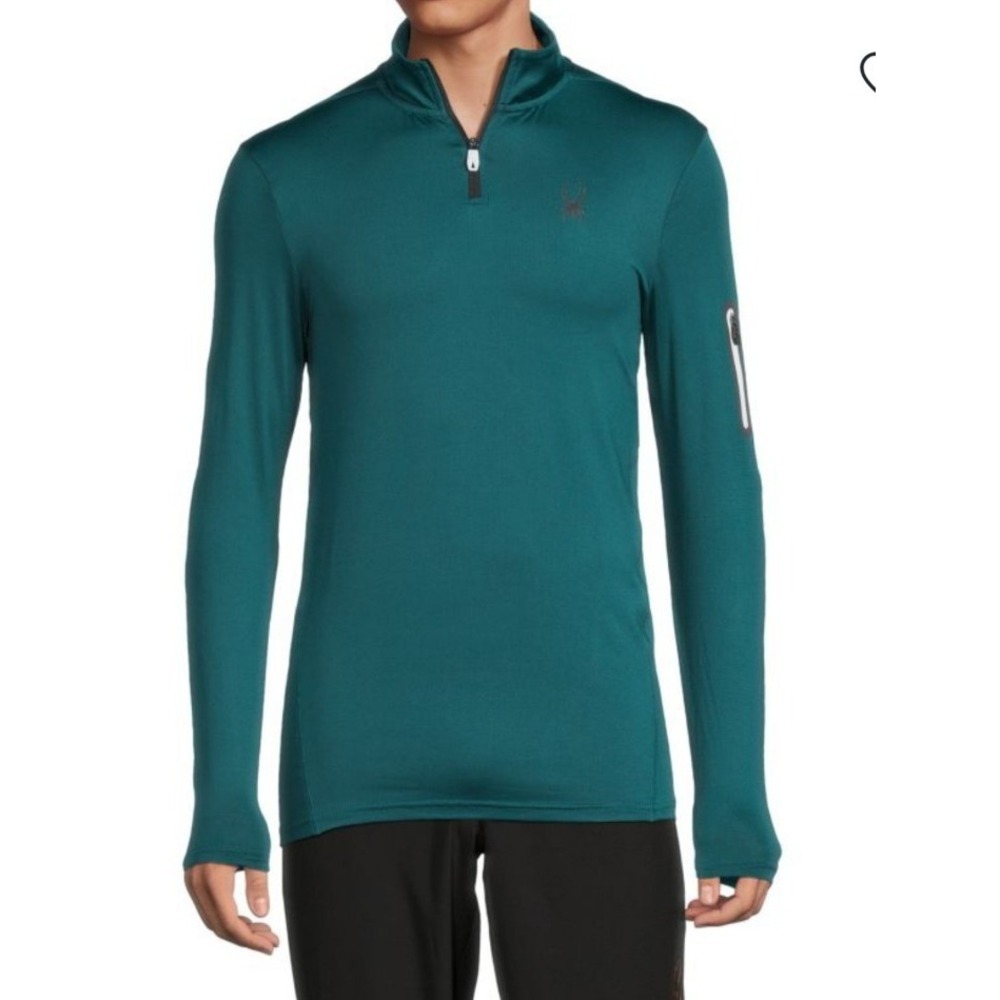 Spyder Active Men's Size S - Top Pro B 1/4 Zip Pullover Long Sleeve Pocket